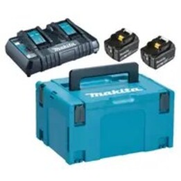 Makita 197629-2 battery kit 2xBL1850B + DC18RD + Makpac