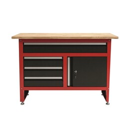 Banco da lavoro AWTOOLS a 4 cassetti, 120x60x85 cm