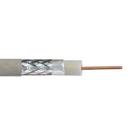 Câble coaxial DIGITUS RG-6, 1.05mm Cu 75 Ohm, blindage (2x feuille +tresse 77%), Eca, PVC,305m,blanc