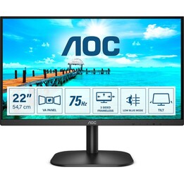 Monitor de computador AOC B2 22B2H de 54,6 cm (21,5"), 1920 x 1080 pixels, Full HD, LED, preto.