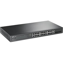 TP-Link JetStream TL-SG2428P Switch de red gestionado L2/L2+ Gigabit Ethernet (10/100/1000) Compatible con PoE 1U Negro
