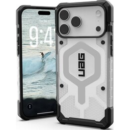 Funda UAG Pathfinder Clear MagSafe para iPhone 17 Pro Max compatible con MagSafe (hielo/plata)