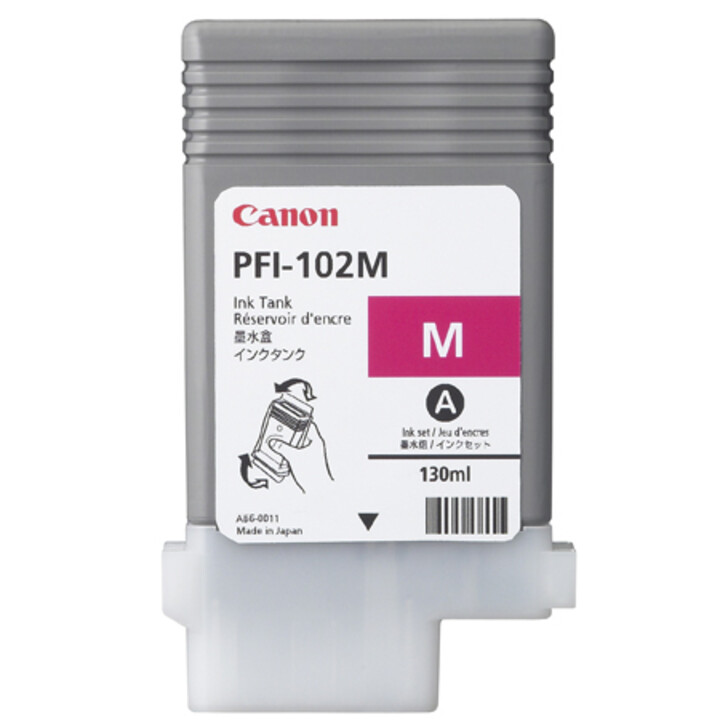 CANON PFI-102M CARTUCCIA MAGENTA IPF500 IPF510 IPF600 IPF605 IPF610 IPF655 IPF700 IPF710 IPF720