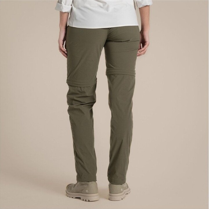 Pantalones convertibles Craghoppers NosiLife Pro III para mujer - Verde oliva salvaje Talla: M