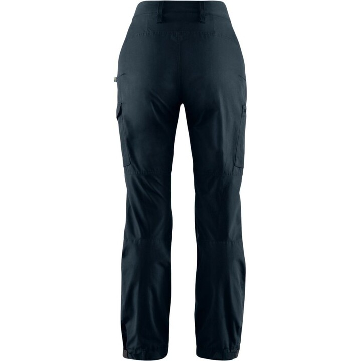 Pantalones Fjallraven Kaipak Curved 446557 para mujer, azul marino oscuro, talla L