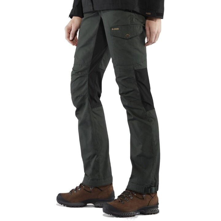 Pantalones Fjallraven Kaipak Curved 446557 para mujer, azul marino oscuro, talla L