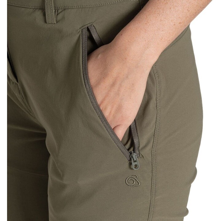 Pantalones convertibles para mujer Craghoppers NosiLife Pro III 696014, color «Wild Olive», talla S