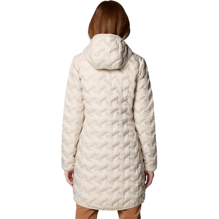 Chaqueta larga de plumón Columbia Delta Ridge II 577979 para mujer, color Dark Stone, talla XS