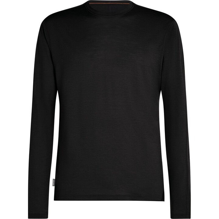 Camiseta de manga larga para hombre Icebreaker Merino 150 Ace 687250, color negro, talla L