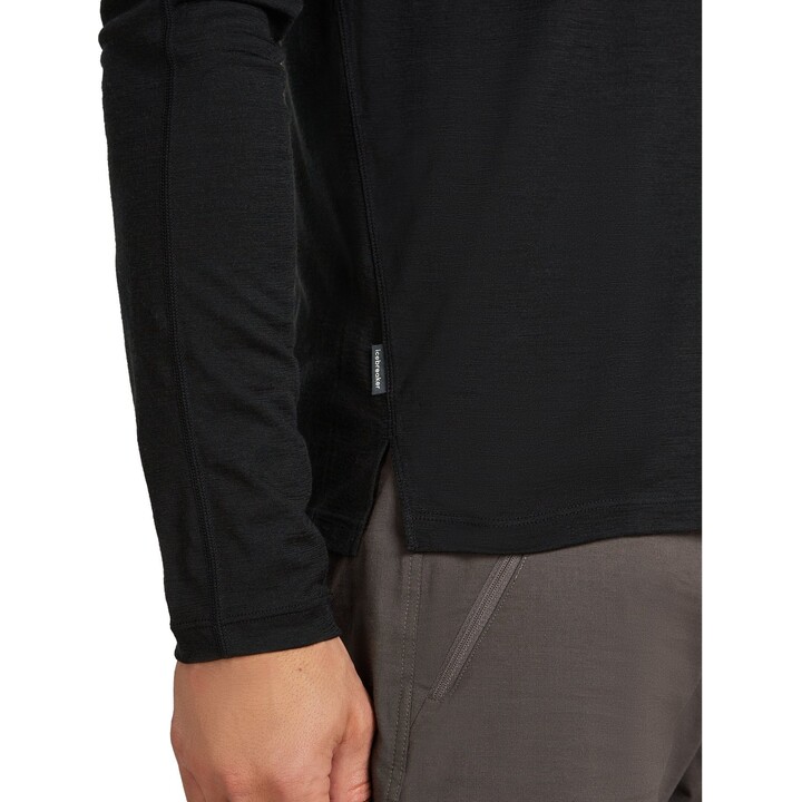 Camiseta de manga larga para hombre Icebreaker Merino 150 Ace 687250, color negro, talla L