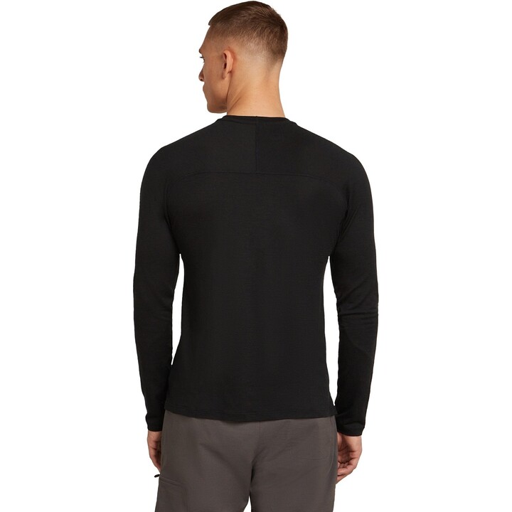 Camiseta de manga larga para hombre Icebreaker Merino 150 Ace 687250, color negro, talla L