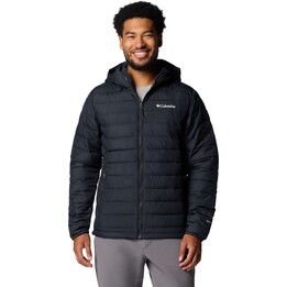 Casaco com capuz Columbia Powder Lite II 660095 para homem, preto, tamanho S