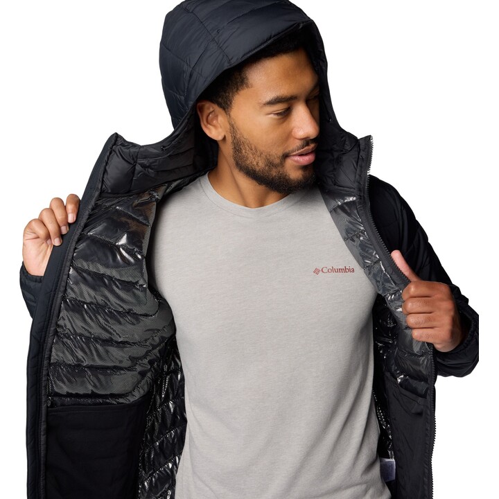 Chaqueta con capucha Columbia Powder Lite II 660095 para hombre, negra, talla S