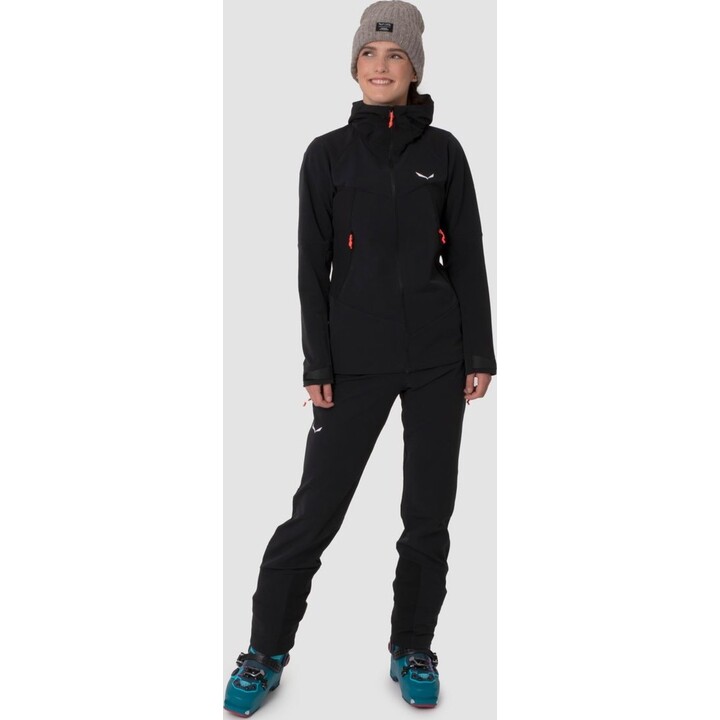 Chaqueta softshell Salewa Sella DST 268241 para mujer, color negro, talla L