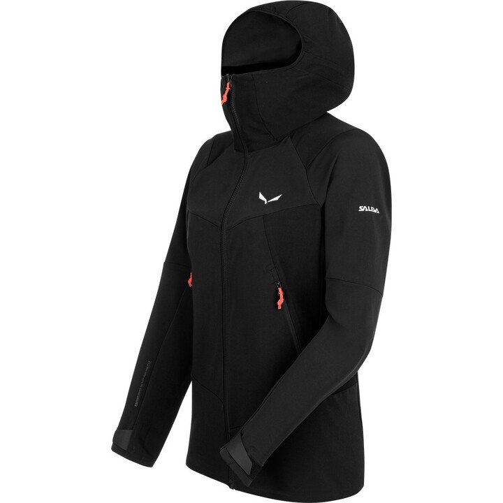 Chaqueta softshell Salewa Sella DST 268241 para mujer, color negro, talla L