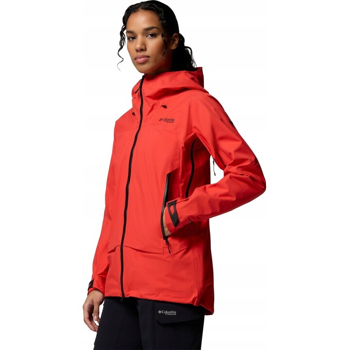 Chaqueta Columbia Saudan Pro 3L Shell 730447 para mujer, rojo amapola, talla L