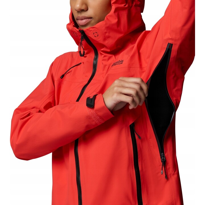Chaqueta Columbia Saudan Pro 3L Shell 730447 para mujer, rojo amapola, talla L