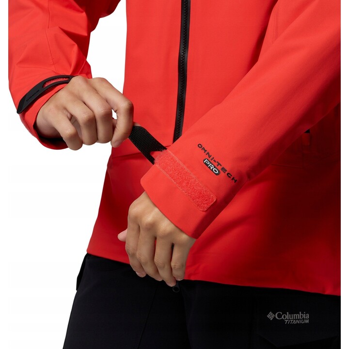 Chaqueta Columbia Saudan Pro 3L Shell 730447 para mujer, rojo amapola, talla L