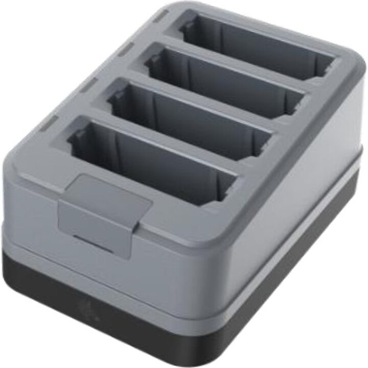 Carregador de baterias sobressalentes Zebra CRDCUP-TC5A7A-4B com 4 ranhuras para os modelos TC501/TC701