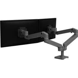 Ergotron LX Pro, brazo doble en paralelo, 27 pulgadas máx., gris oscuro, 45-686-293