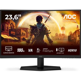 Monitor LCD | AOC | 23,6" | 1920 x 1080 pixels | Full HD | Proporção nativa 16:9 | LED | Curvo | C24G42E