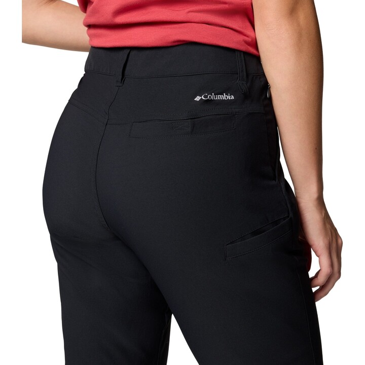 Pantalones de senderismo para mujer Columbia Leslie Falls II 578909, negros, talla S