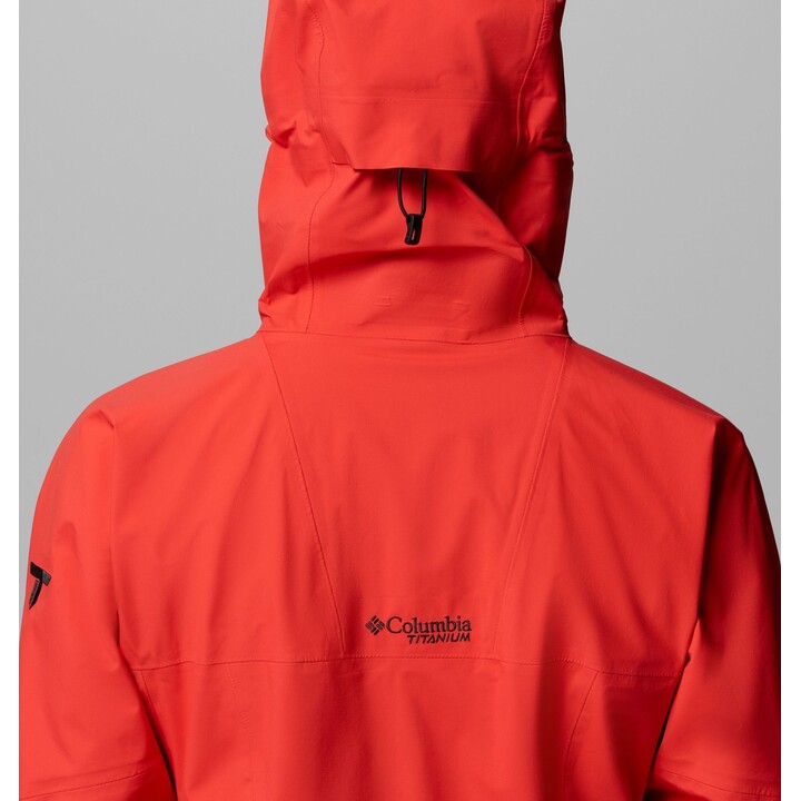 Chaqueta Columbia Saudan Pro 3L Shell 730459 para mujer, color rojo amapola, talla S