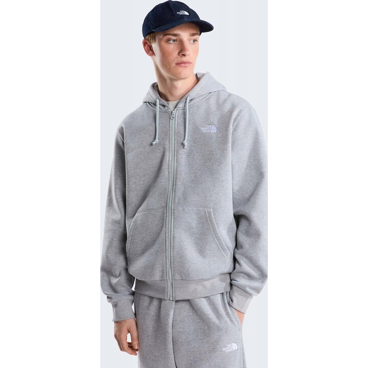 Sudadera con capucha y cremallera completa The North Face Evolution Simple Dome 749653, gris claro jaspeado, talla M