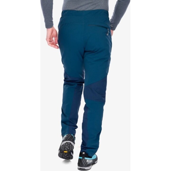 Pantalones de exterior RAB Torque 629465 Alpine Softshell, color azul Tempest, talla XL