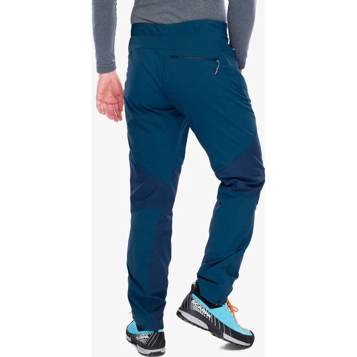 Pantalones de exterior RAB Torque 629465 Alpine Softshell, color azul Tempest, talla XL