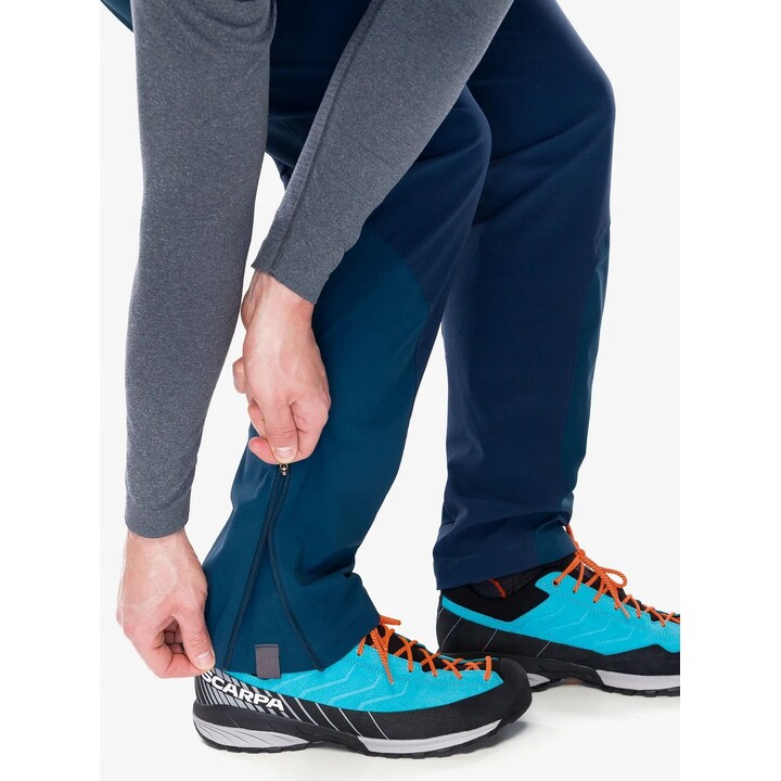 Pantalones de exterior RAB Torque 629465 Alpine Softshell, color azul Tempest, talla XL