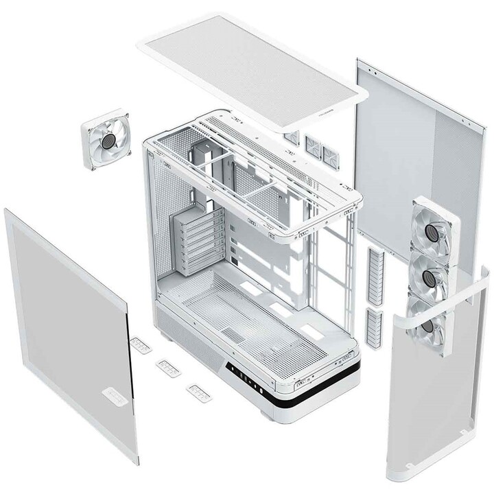 MODECOM Volcano AQ100 ARGB Midi White Computer Case