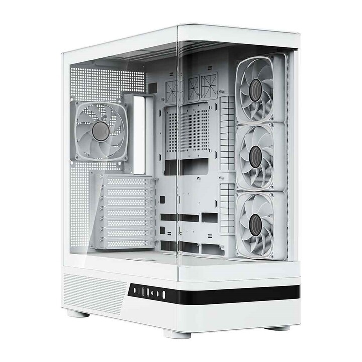 Computergehäuse MODECOM Volcano AQ100 ARGB Midi Weiß