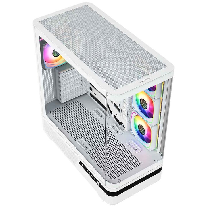 Computergehäuse MODECOM Volcano AQ100 ARGB Midi Weiß