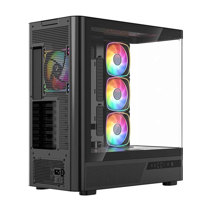 Computergehäuse MODECOM Volcano AQ100 ARGB Midi Schwarz