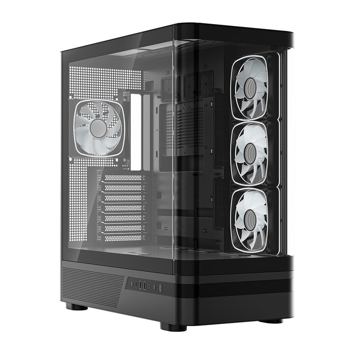 Case per computer MIDI MODECOM Volcano AQ100 ARGB, colore nero.