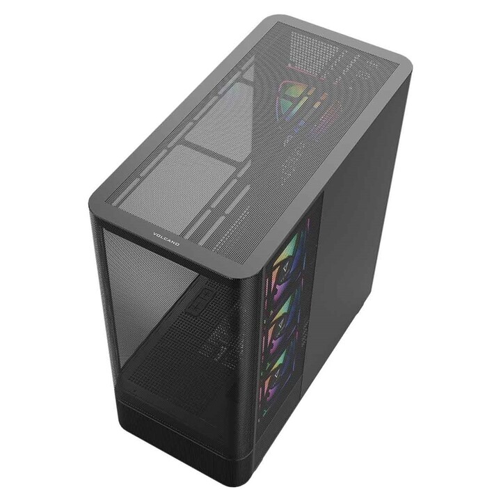 Computergehäuse MODECOM Volcano AQ300 ARGB Midi Schwarz