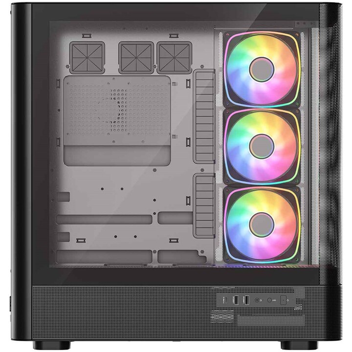Computergehäuse MODECOM Volcano AQ300 ARGB Midi Schwarz