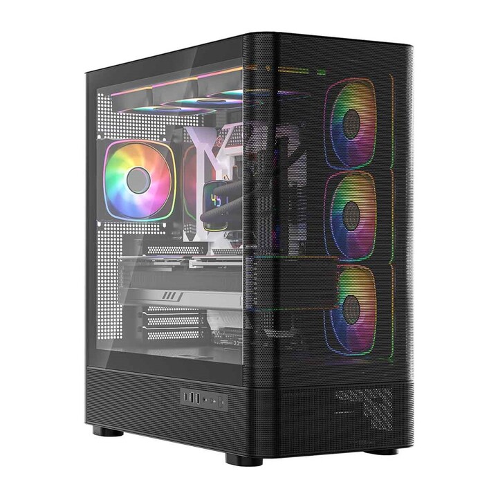 MODECOM Volcano AQ300 ARGB Midi Computer Case Black