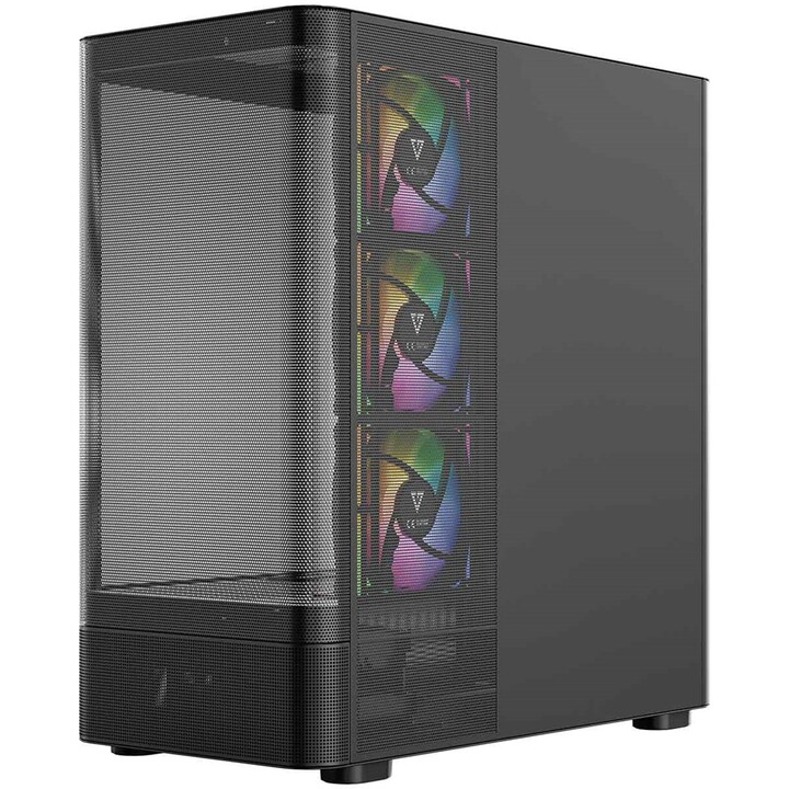MODECOM Volcano AQ300 ARGB Midi Computer Case Black