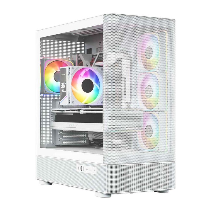 MODECOM Computer Case Volcano AQ300 ARGB Midi Blanc