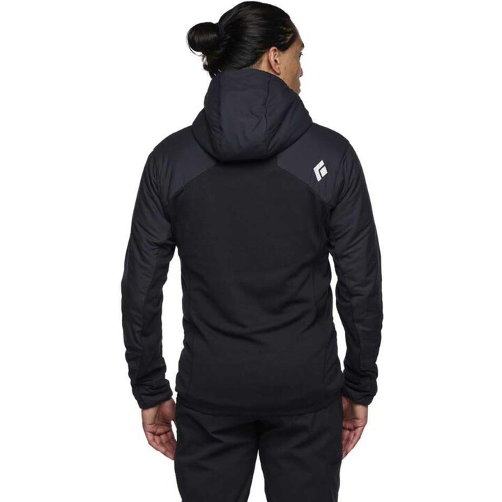 Chaqueta con capucha y forro Black Diamond First Light Hybrid 592972, negra, talla L