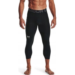 Mallas 3/4 Under Armour HeatGear 597992, negro y blanco, talla M