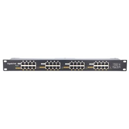Injetor PoE Gigabit Extralink de 16 portas, 16x RJ45 de 1000Mb/s, para montagem em rack.