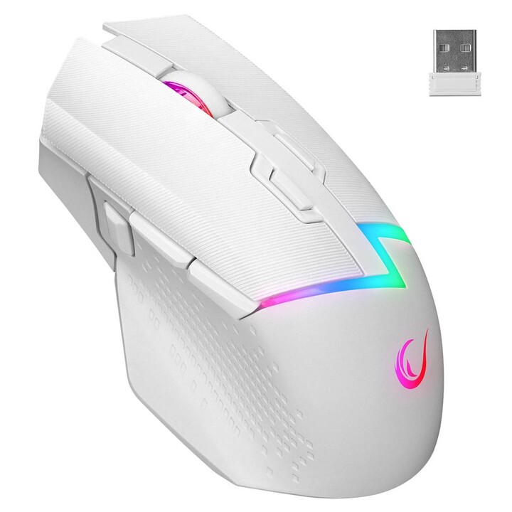 Mouse wireless Rampage DROPM3V2-WHITE Drop M3 V2 24000 DPI Bianco