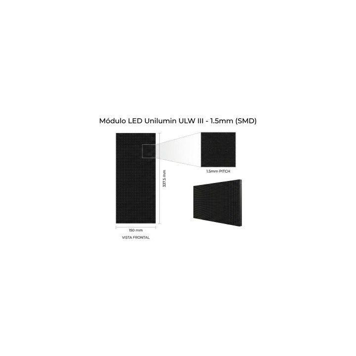 Unilumin Module 150x337.5 For Cabinet Ulw Iii 1.5 Led Sdm 3in1 Size: 600x337.5 Mm Brightness: 600 Nits Refresh Rate 3840hz Maint