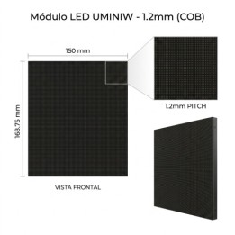 Module Unilumin 150x168,75 pour armoire Uminiw 1.2 LED COB Taille : 600x337,5 mm Luminosité : 800 nits Fréquence de rafraîchisse
