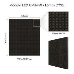 Module Unilumin 150x168,75 pour armoire Uminiw 1,5 LED COB Taille : 600x337,5 mm Luminosité : 800 nits Fréquence de rafraîchisse