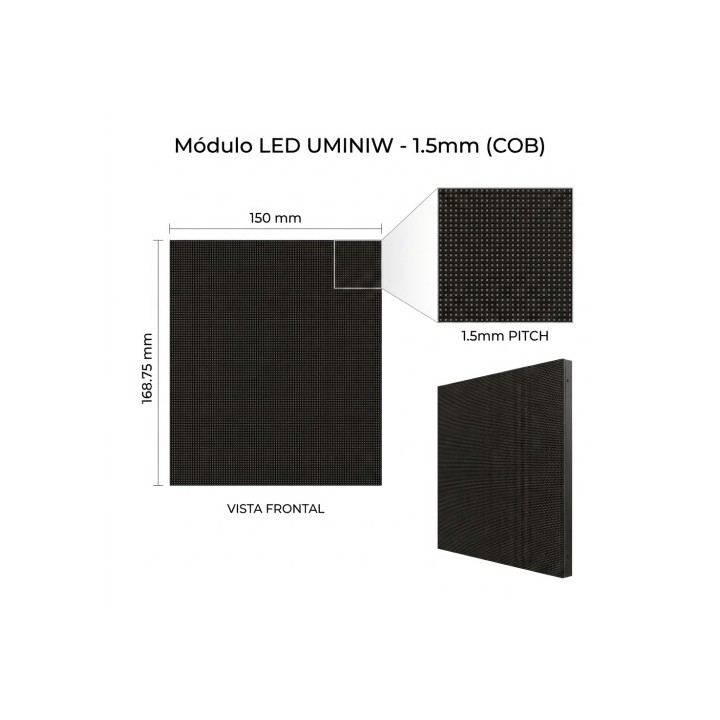Unilumin Module 150x168.75 For Cabinet Uminiw 1.5 Led Cob Size: 600x337.5 Mm Brightness: 800 Nits Refresh Rate 3840hz Maintenanc