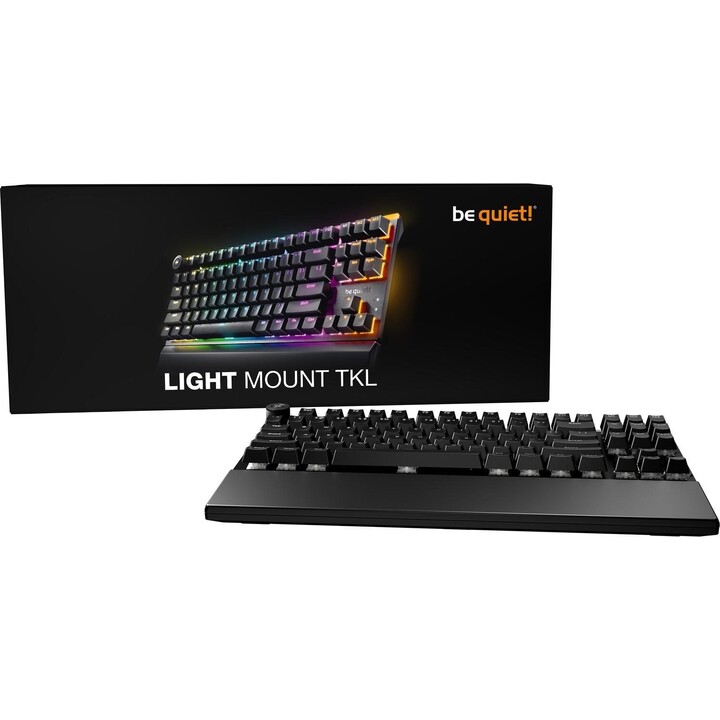 be quiet! Light Mount TKL BT006DE Wired RGB Mechanical Gaming Keyboard Silent Tactile German Black